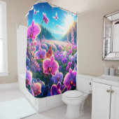 Orchideen Duschvorhang (Beispiel)