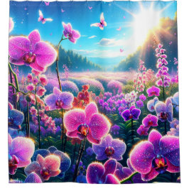 Orchideen Duschvorhang