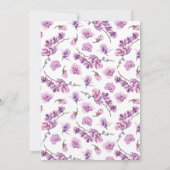 Orchideen Einladung, Gartenthema Einladung (Rückseite)