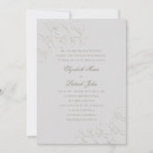 Orchideen Elfenbein Traditionelle Eltern Hochzeit Einladung (Vorderseite)