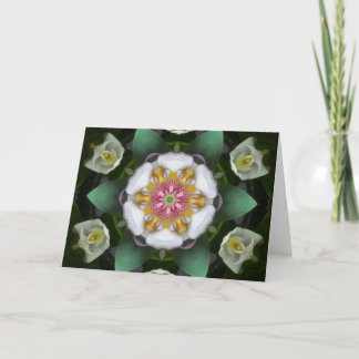 Orchideen-Engels-Mandala-Karte Karte