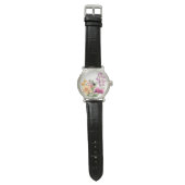 Orchideen-Explosion Armbanduhr (Flach)