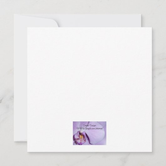 Orchideen für Save the Date Hochzeitssanktionen Einladung (Rückseite)