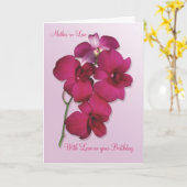 Orchideen. Geburtskarte der Schwiegermutter Karte (Gelbe Blume)