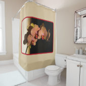 Orchideen Gelbe Koralle Pink Fotograf Floral Tan Duschvorhang (Beispiel)