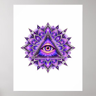 Orchideen-Geometrie-Auge-Poster Poster