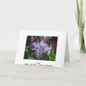 Orchideen-Gruß-Karte Karte (Rückseite)