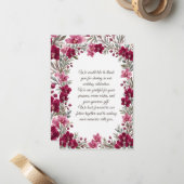 Orchideen Hochzeit Mitteilungskarte (Vorderseite/Rückseite Beispiel)