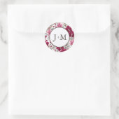 Orchideen Hochzeit Runder Aufkleber (Tasche)