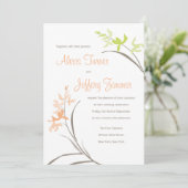 Orchideen-Hochzeits-Einladung Einladung (Stehend Vorderseite)