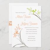 Orchideen-Hochzeits-Einladung Einladung (Vorne/Hinten)