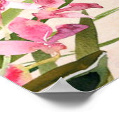 Orchideen-Hochzeitskarte für tropische Strände Poster (Ecke)