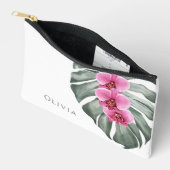 Orchideen in der Region Monstera Tropical Floral Zubehörtasche (Offen)