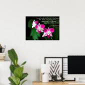 Orchideen in Wasserfarbe Poster (Heimbüro)