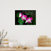 Orchideen in Wasserfarbe Poster (Küche)