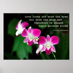 Orchideen in Wasserfarbe Poster