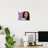Orchideen individuelles QR-Code-Plakat-Schild Poster (Heimbüro)