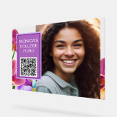 Orchideen individuelles QR-Code-Schild Acrylschild (Winkel)
