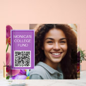 Orchideen individuelles QR-Code-Schild Acrylschild (Hochzeit)