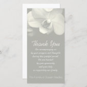 Orchideen-Kakipflaumenbaum-Beileid danken Ihnen Dankeskarte (Vorne/Hinten)