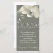 Orchideen-Kakipflaumenbaum-Beileid danken Ihnen Dankeskarte (Vorne/Hinten)