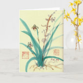 Orchideen Karte (Gelbe Blume)