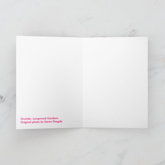 Orchideen Karte (Innenseite)