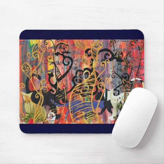 Orchideen-Katzen-Mausunterlage Mousepad (Mit Mouse)