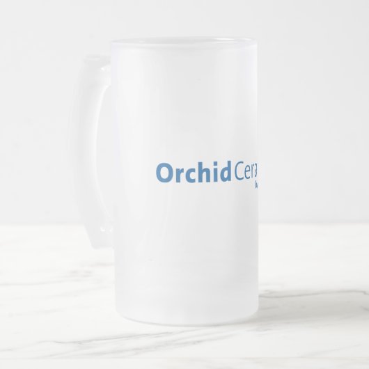 Orchideen-Keramik-mattierte Tasse (Vorderseite Links)