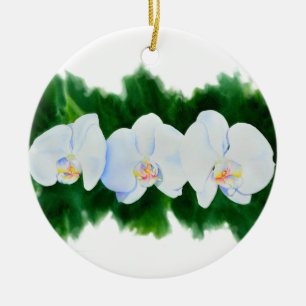 Orchideen Keramik Ornament