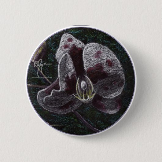 Orchideen-Knopf Button (Vorderseite)