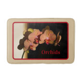 Orchideen Koralle Rosa Gelb Fotografisch Floral Ta Badematte (Vorderseite)