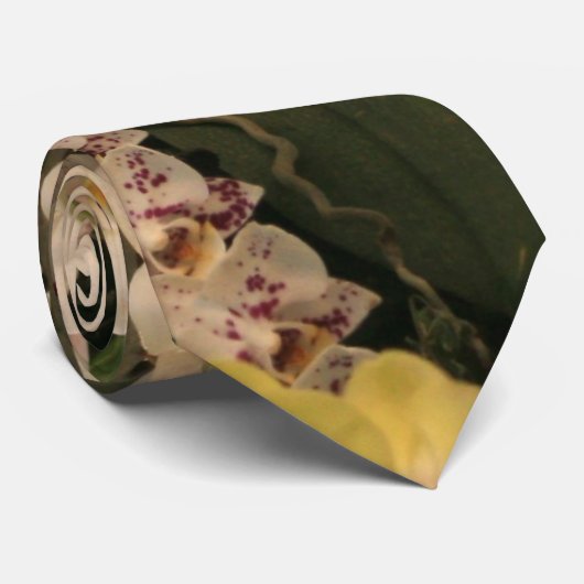 Orchideen Krawatte (Gerollt)