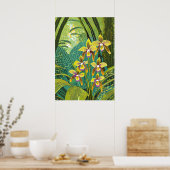 Orchideen Kunst V03 Poster (Küche)
