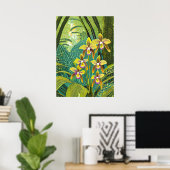 Orchideen Kunst V03 Poster (Heimbüro)
