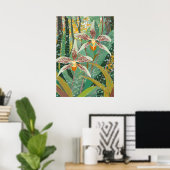 Orchideen Kunst V12 Poster (Heimbüro)