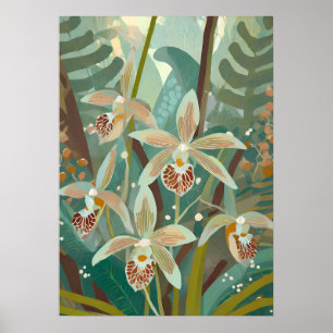 Orchideen Kunst V13 Poster