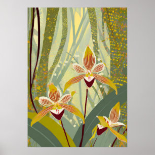 Orchideen Kunst V14 Poster