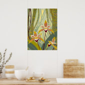 Orchideen Kunst V14 Poster (Küche)