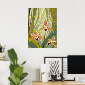 Orchideen Kunst V14 Poster (Heimbüro)