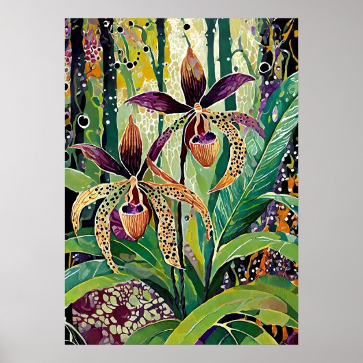 Orchideen-Kunst V18 Poster (Vorne)
