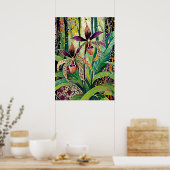 Orchideen-Kunst V18 Poster (Küche)
