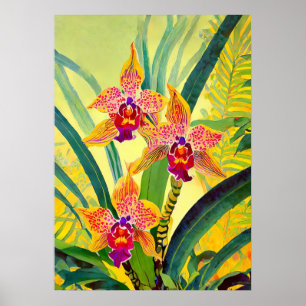 Orchideen Kunst V22 Poster