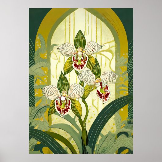 Orchideen Kunst V25 Poster (Vorne)