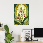 Orchideen Kunst V25 Poster (Heimbüro)