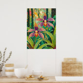 Orchideen Kunst V26 Poster (Küche)