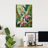 Orchideen Kunst V27 Poster (Heimbüro)