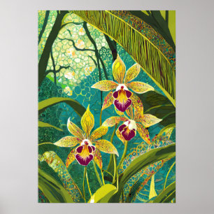 Orchideen Kunst V28 Poster