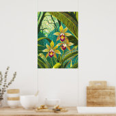 Orchideen Kunst V28 Poster (Küche)