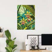 Orchideen Kunst V28 Poster (Heimbüro)